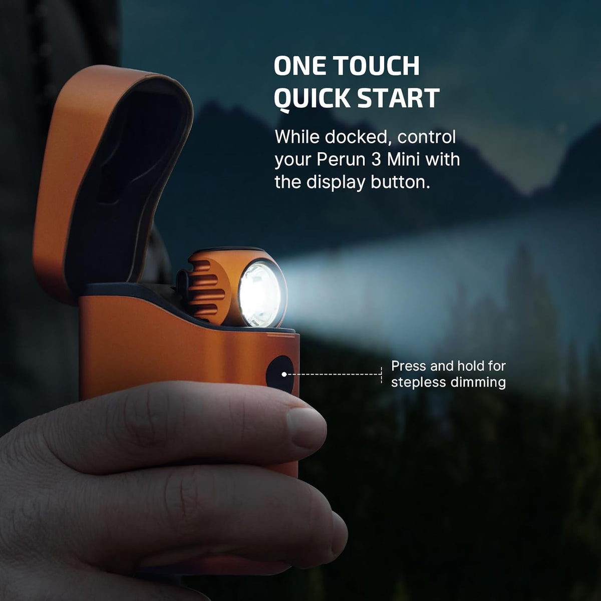 Perun 3 Mini Premium Headlamp with Type-C Charging Case