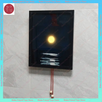 Kinetic Sunrise Sunset Wall Lamp Adjustable Dual Pull Ropes Night Light Moves with the Sun Bedroom Decorative Wall Light Gift