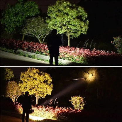 Rechargeable Double‑Head High Power LED Searchlight Waterproof Super Bright Spotlight for Camping