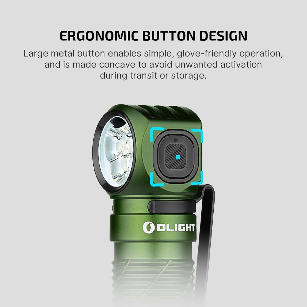 Perun 3 Headlamp Rechargeable, Red Light, Waterproof, OD Green