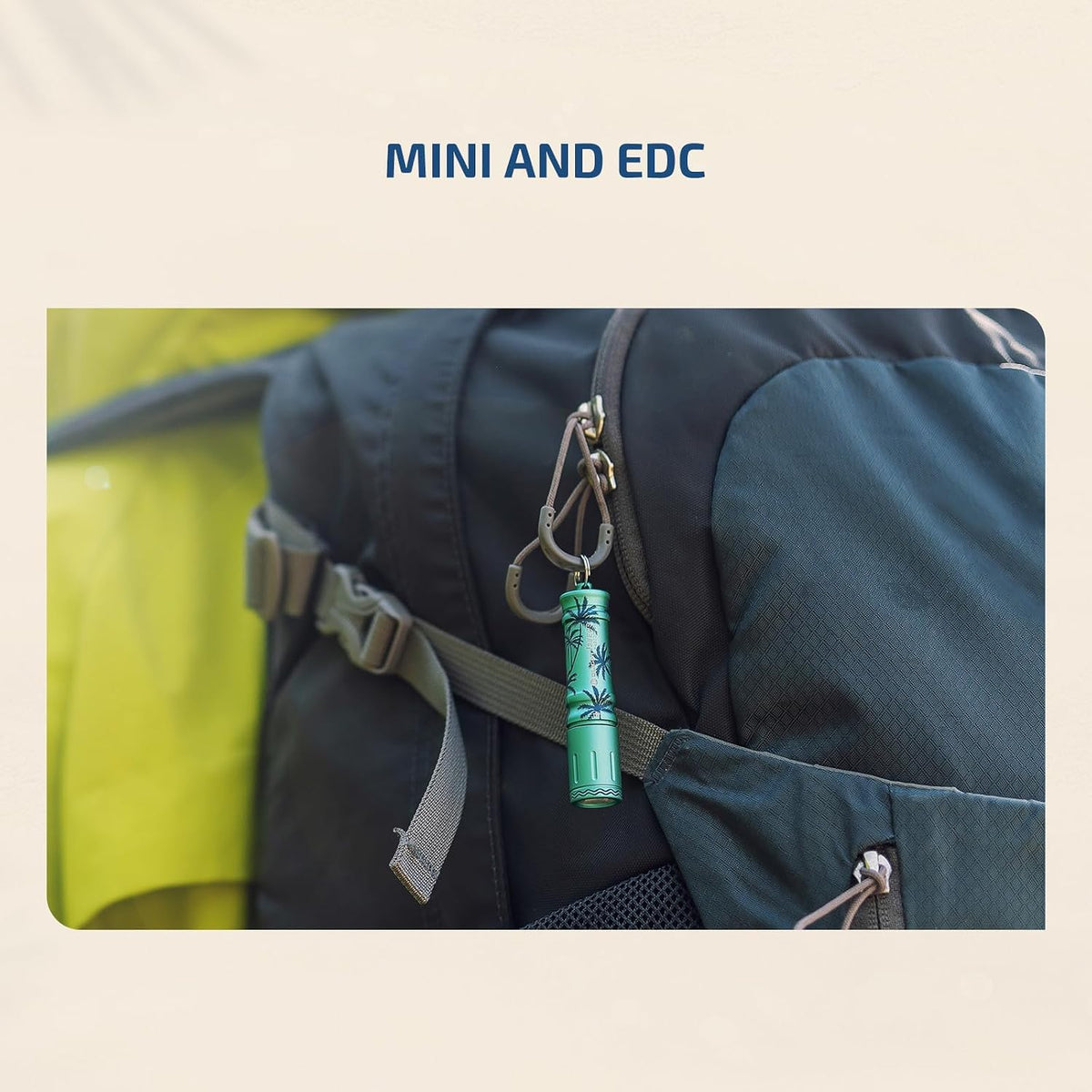 I3E EOS Compact Keychain Flashlight EDC Light (Summer Palm)