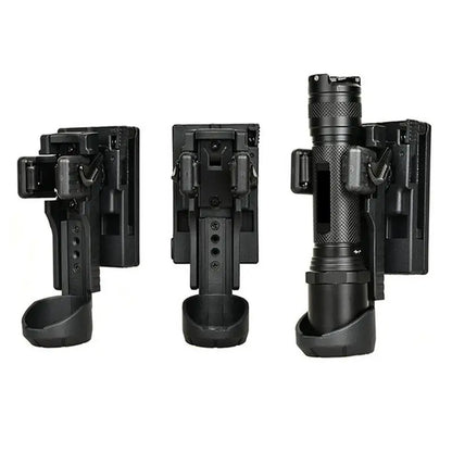 Tactical Flashlight 360 Degree Rotating Baton Holder Baton Holster Flash Light Holders Duty Flashlight Belt Portable Tool Pouch