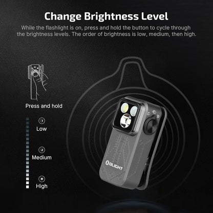 Oclip Pro Rechargeable EDC Clip-On Flashlight, Phantom Squadron
