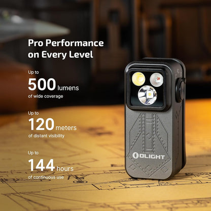 Oclip Pro Rechargeable EDC Clip-On Flashlight, Phantom Squadron