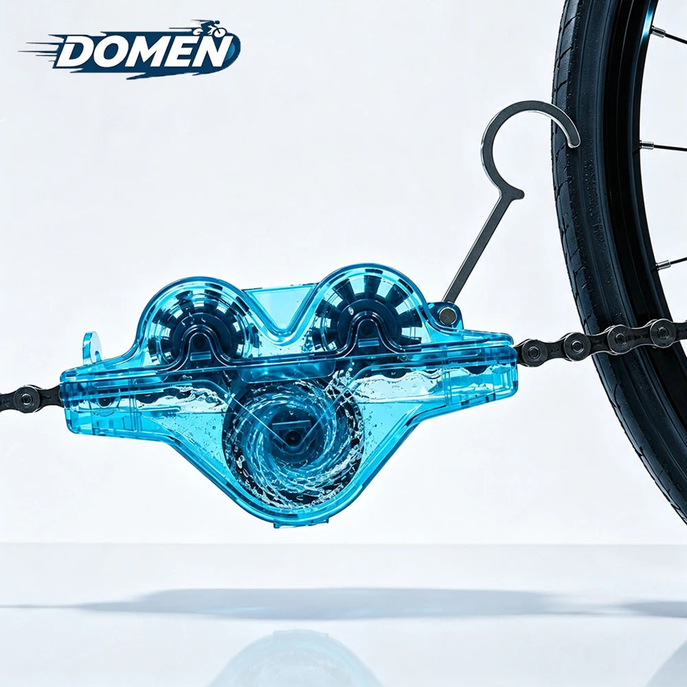DOMEN Bicycle Frog Chain Cleaner Convenient for MTB Road Bike Clean Machine Bike Wash Tool Cycling Cleaning Kit Bike Accessorie