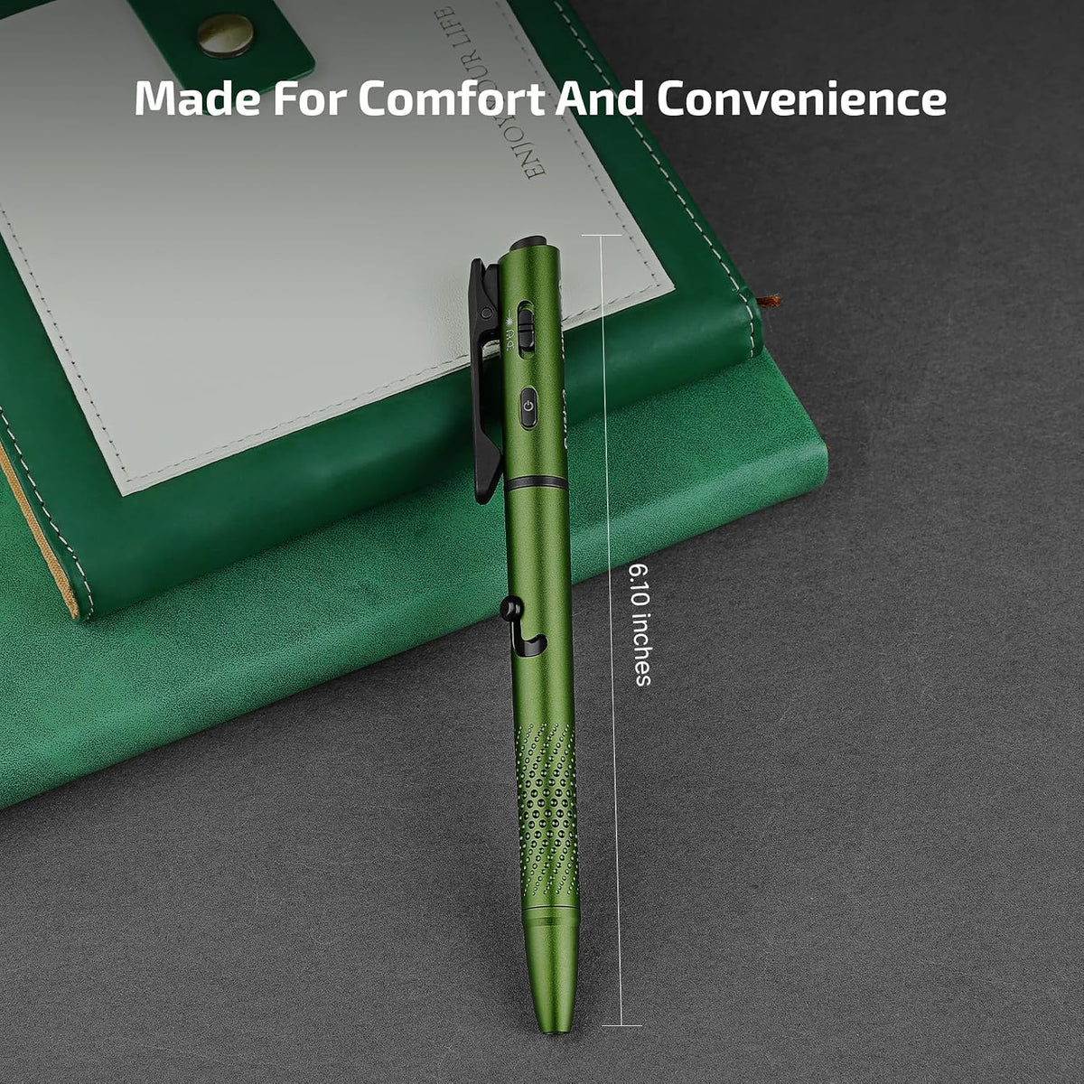 O'Pen 3 Pen Light, USB-C Rechargeable EDC Flashlight, OD Green