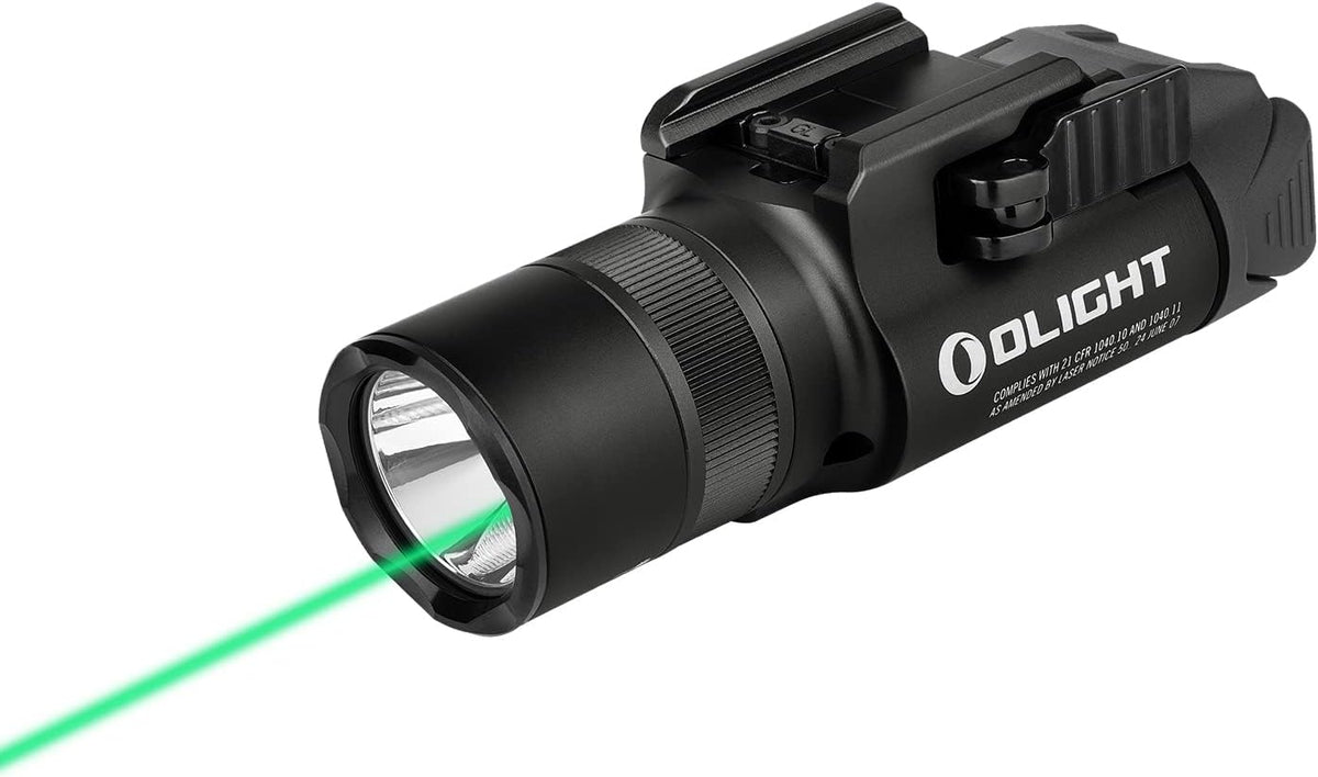 Baldr Pro R 1350 Lumens Rail Mounted Tactical Light with Green Beam