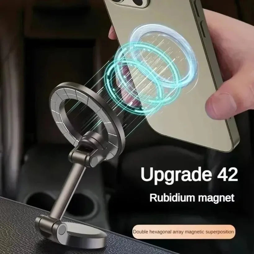Magnetic Car Phone Holder Support Foldable Desktop Smartphone Mount Stand for Magsafe Iphone 16 15 14 13 12 for Samsung Xiaomi