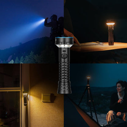Prowess Rechargeable Flashlights, Bright Light with Holster Black