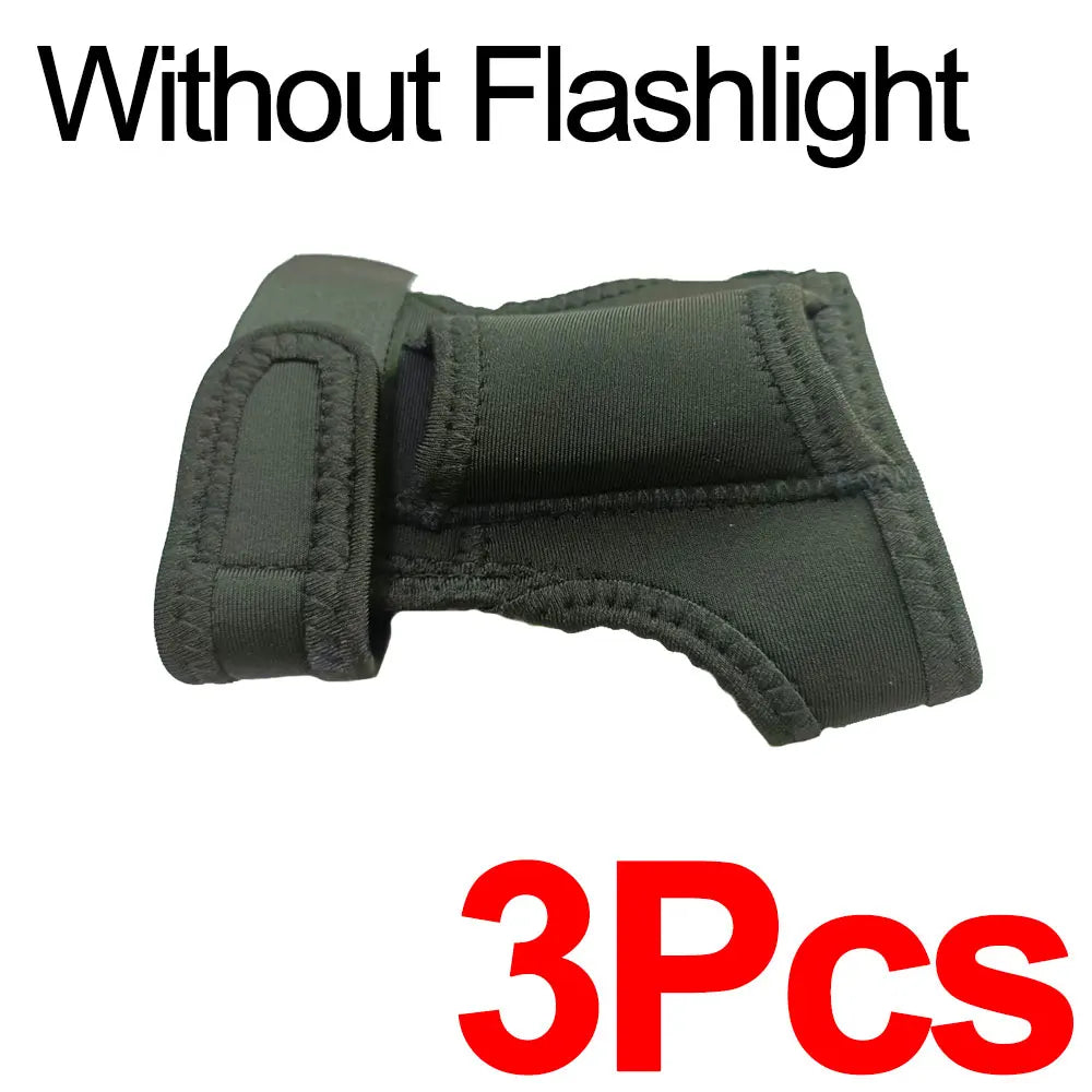 Scuba Diving LED Flashlight Holder Light Wrist Arm Mount Strap Outdoor Underwater Hands Free Glove Illumination Accessories