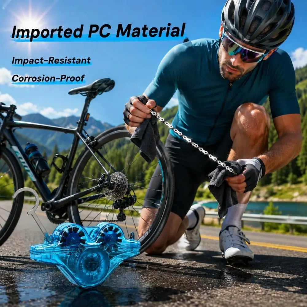 DOMEN Bicycle Frog Chain Cleaner Convenient for MTB Road Bike Clean Machine Bike Wash Tool Cycling Cleaning Kit Bike Accessorie