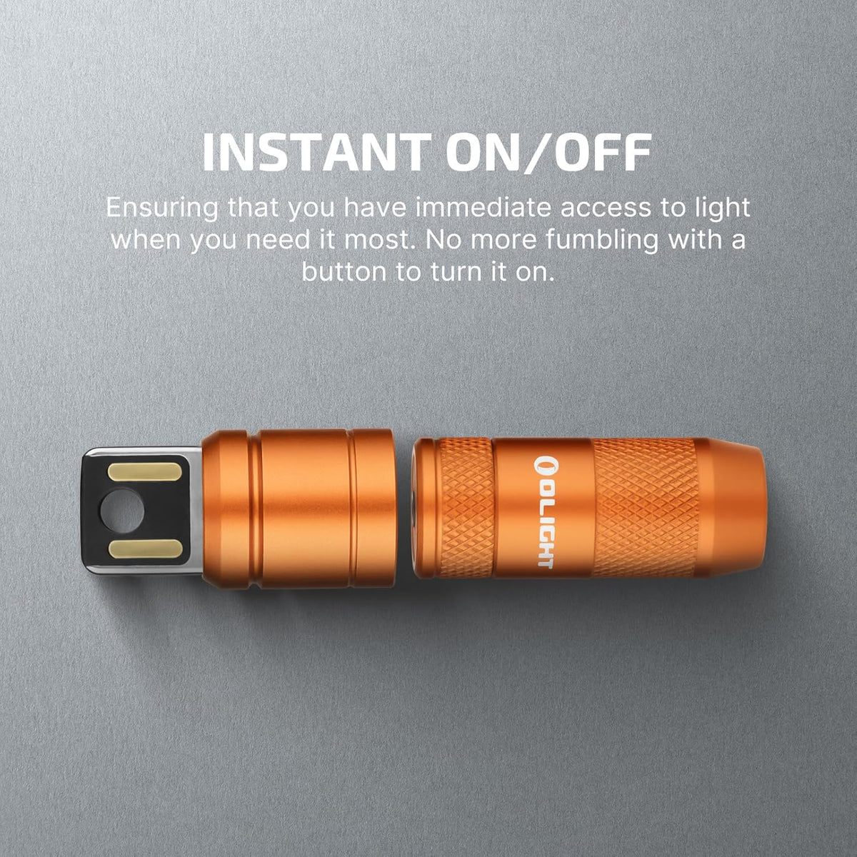 IMINI 2 Rechargeable EDC Keychain Mini Flashlight Orange