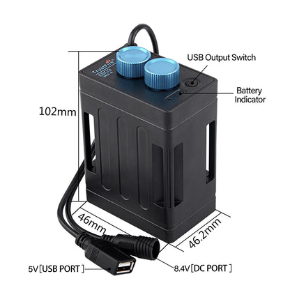 EB03 Waterproof 18650 Battery Pack Case USB Charging Phone DC 8.4V Mobile Battery Power Bank Box for Led Bike Light