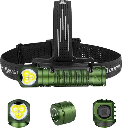 Perun 3 Headlamp Rechargeable, Red Light, Waterproof, OD Green