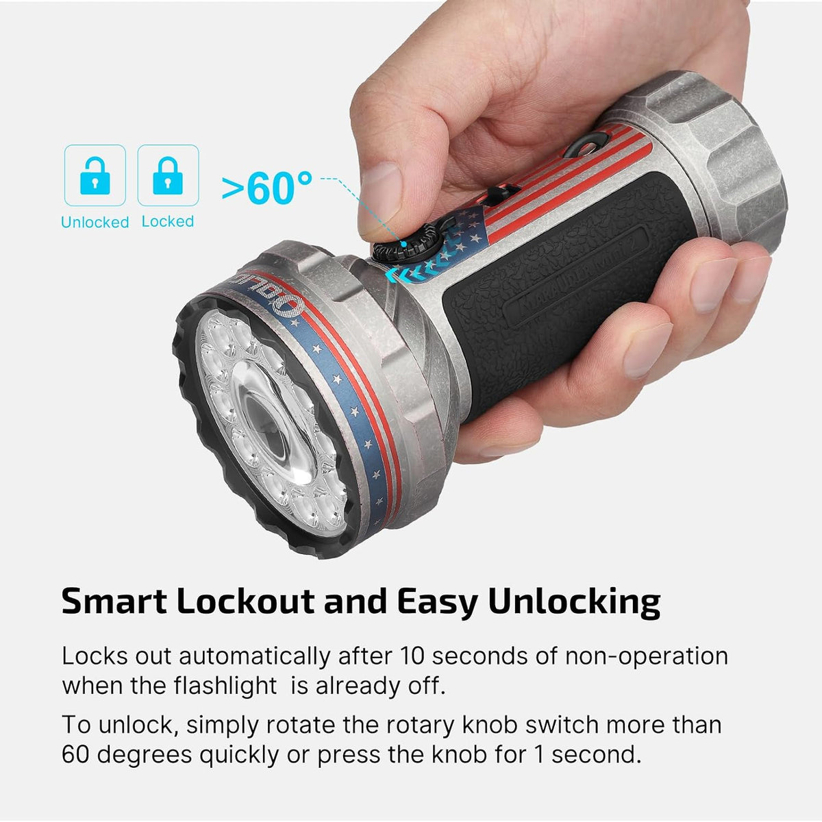 Marauder Mini 2 High Lumen Flashlight 5 Lighting Modes Star&Stripes