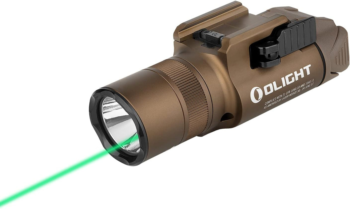 Baldr Pro R 1350 Lumens Rail Mounted Tactical Light with Green Beam