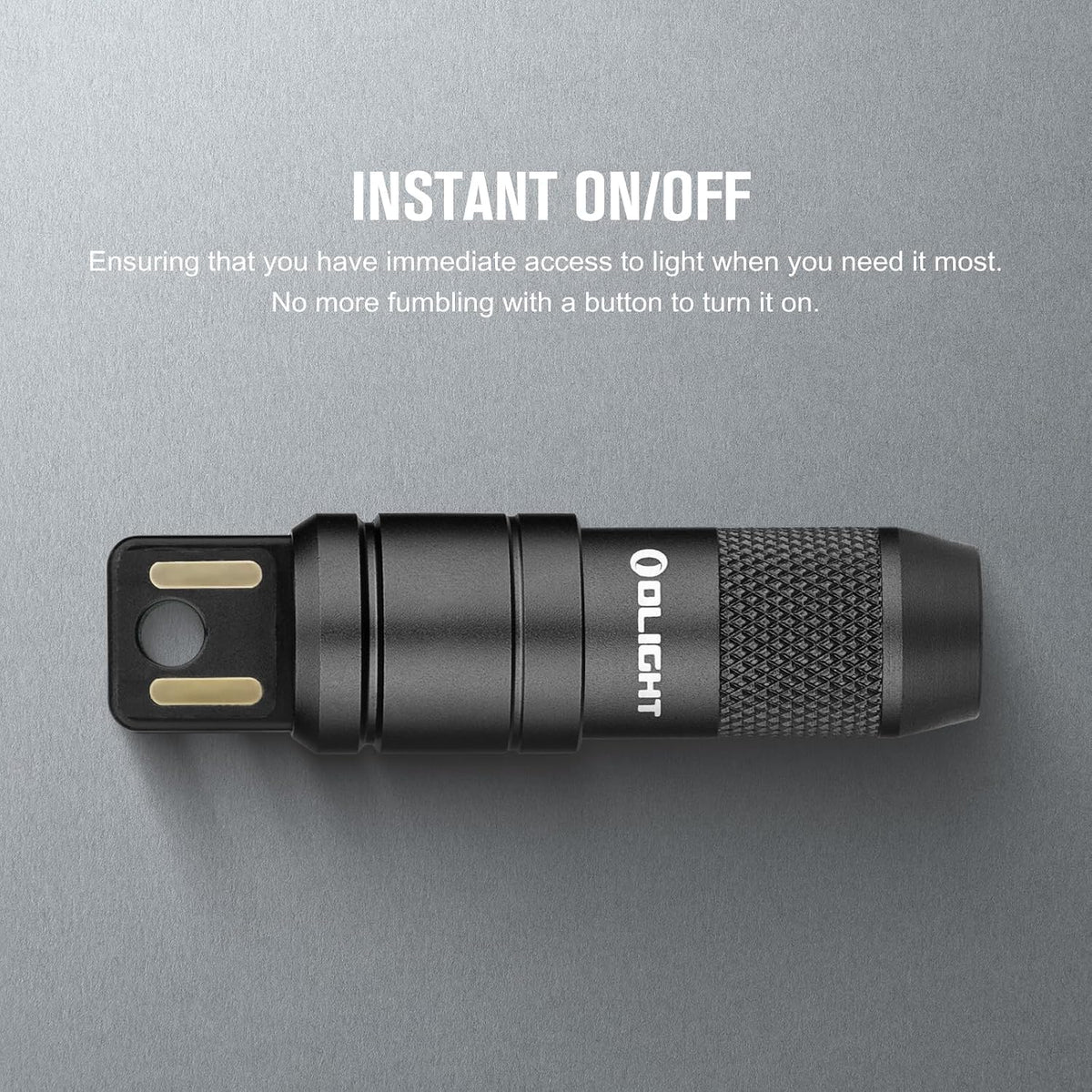 IMINI 2 Rechargeable EDC Keychain Mini Flashlight Black