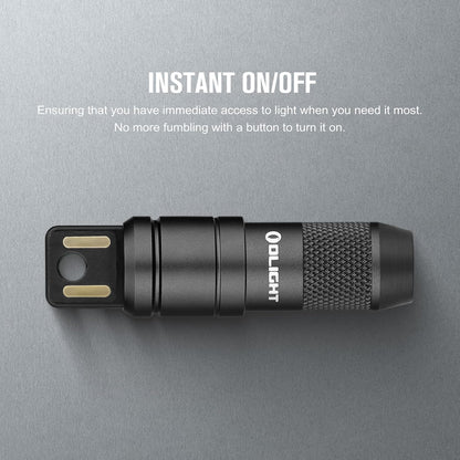 IMINI 2 Rechargeable EDC Keychain Mini Flashlight Black