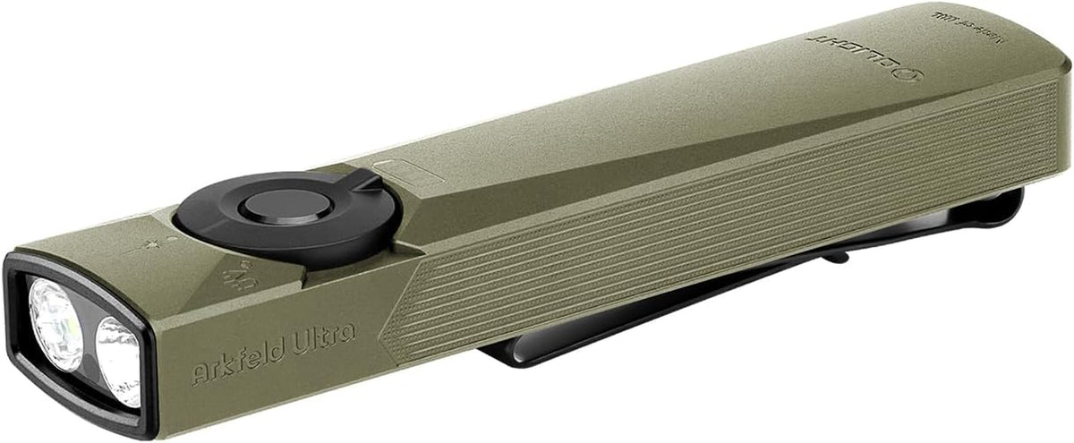 Arkfeld Ultra EDC Flat Flashlight Rechargeable, OAL, Olive-Green NW