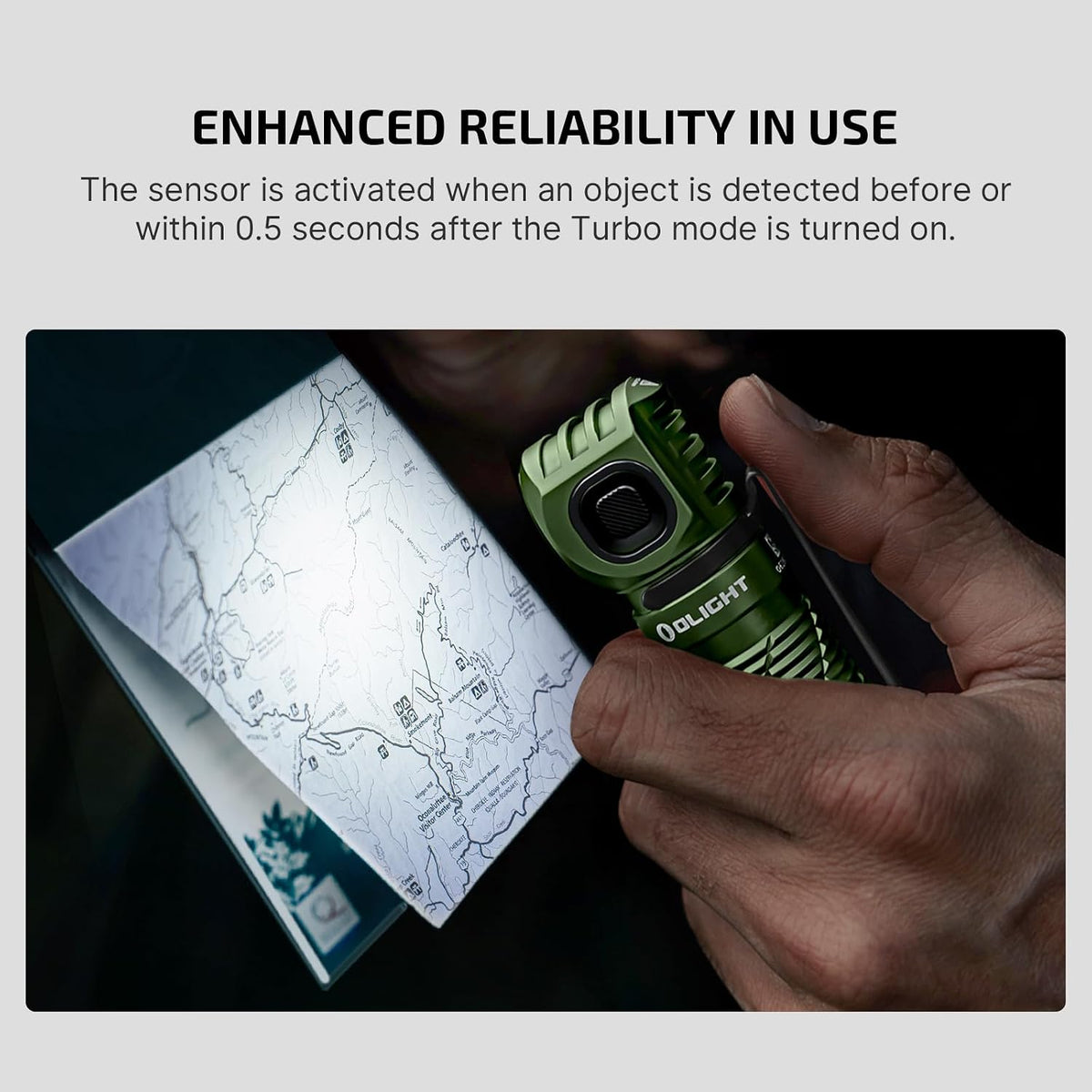 Perun 3 Headlamp Rechargeable, Red Light, Waterproof, OD Green