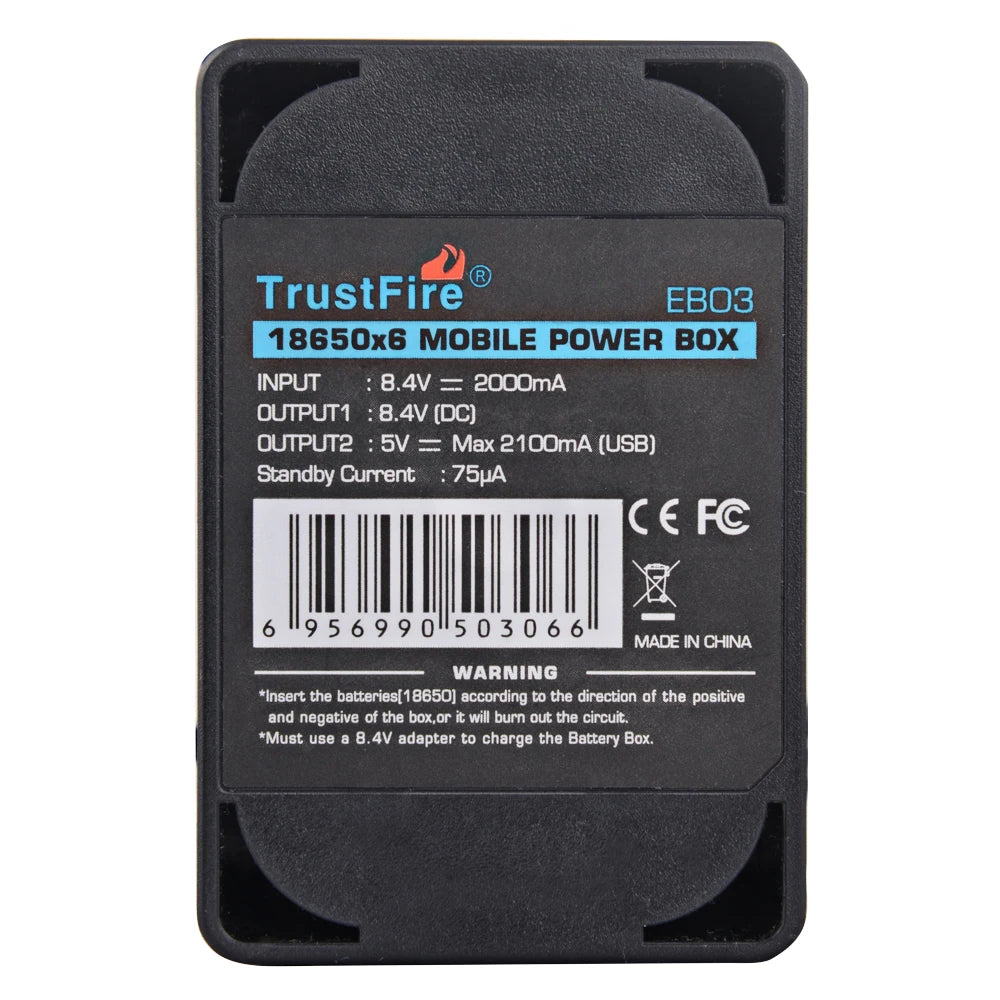 EB03 Waterproof 18650 Battery Pack Case USB Charging Phone DC 8.4V Mobile Battery Power Bank Box for Led Bike Light