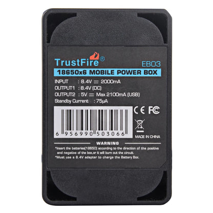 EB03 Waterproof 18650 Battery Pack Case USB Charging Phone DC 8.4V Mobile Battery Power Bank Box for Led Bike Light