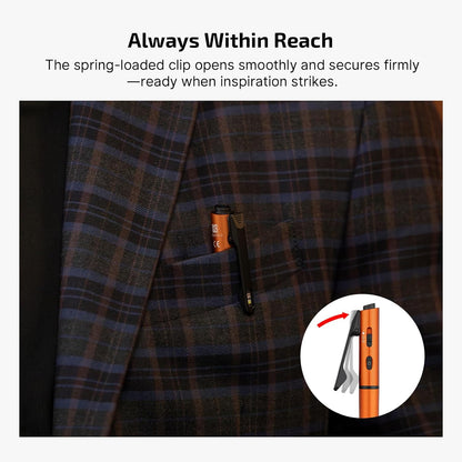 O'Pen 3 Pen Light, USB-C Rechargeable EDC Flashlight, Orange