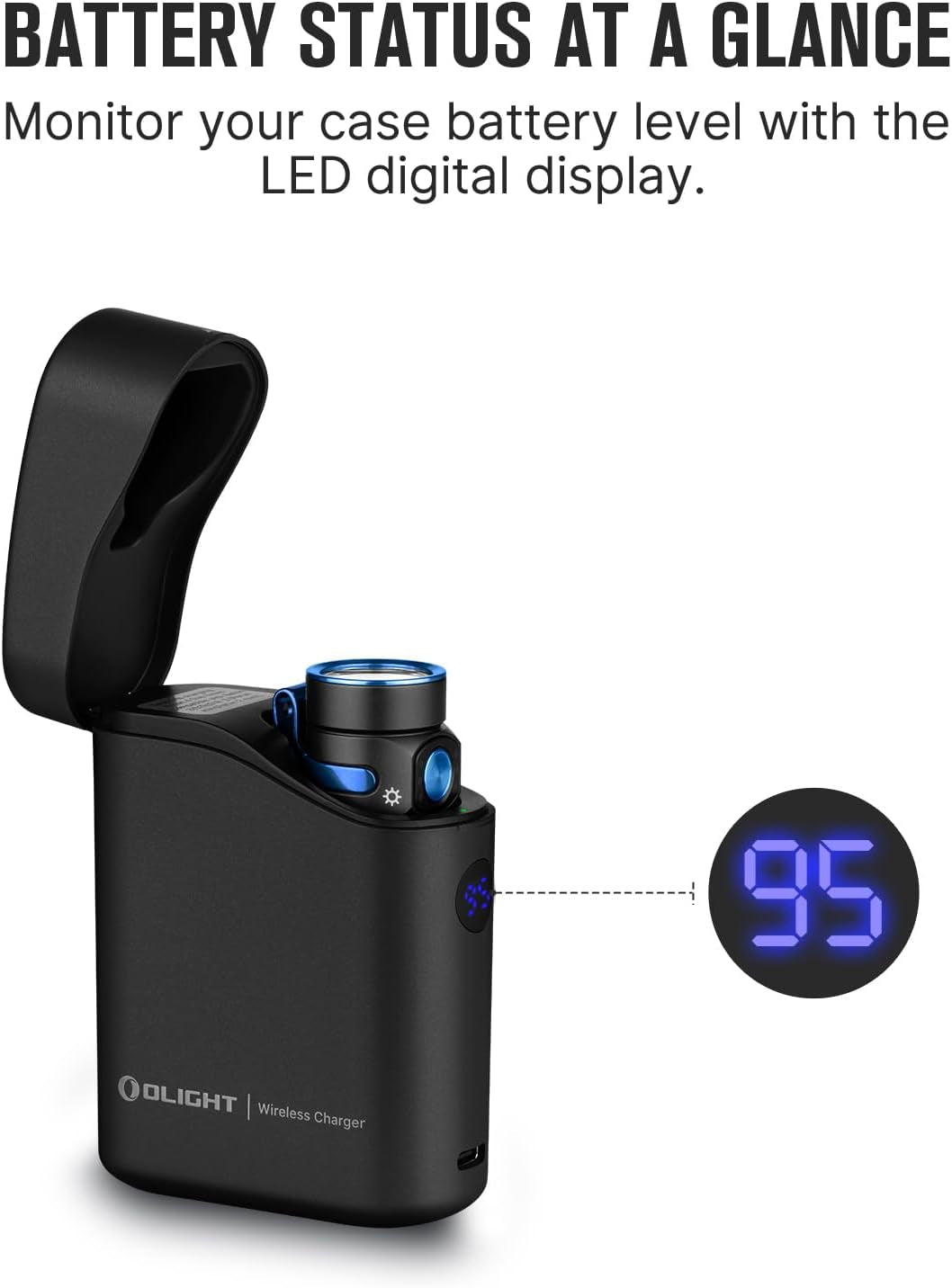 Baton4 Premium Edition EDC Flashlight, Rechargeable Light Black