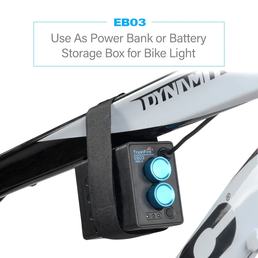 EB03 Waterproof 18650 Battery Pack Case USB Charging Phone DC 8.4V Mobile Battery Power Bank Box for Led Bike Light