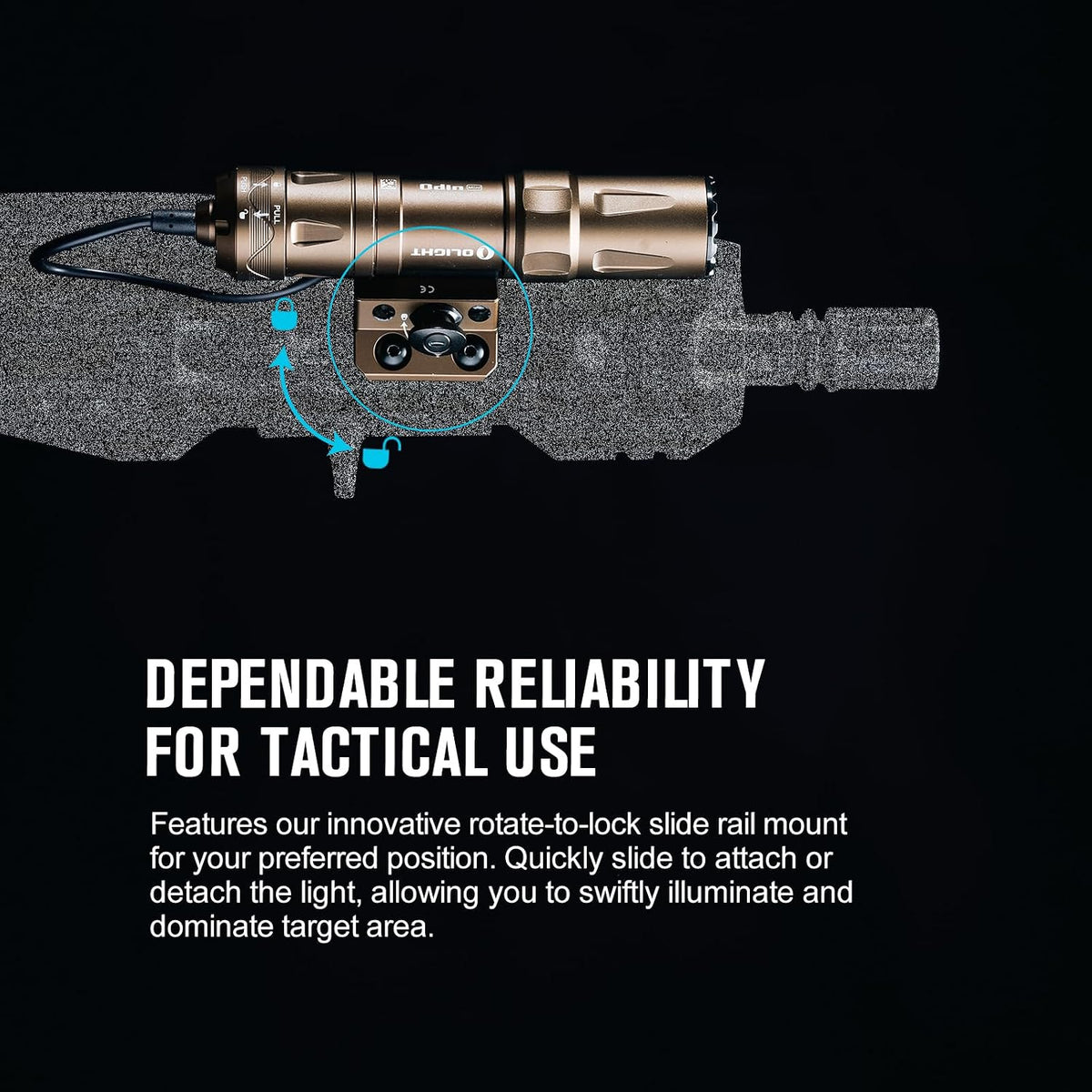Odin Mini Ultra Compact 1250 Lumens Mlok Tactical Flashlight