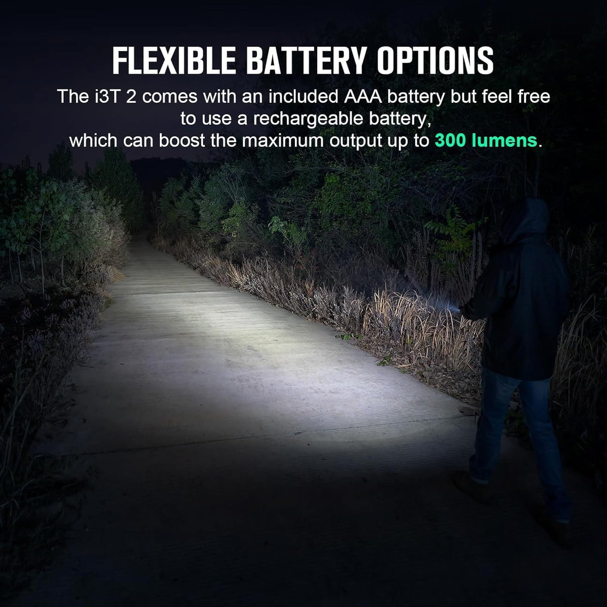 I3T 2 EOS Pocket Small EDC Flashlight (Black)