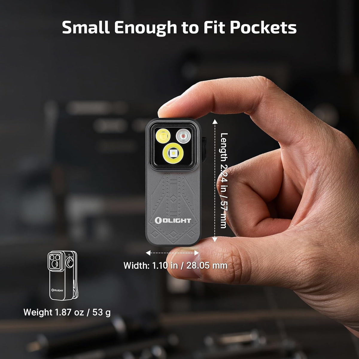 Oclip Pro Rechargeable EDC Clip-On Flashlight, Phantom Squadron