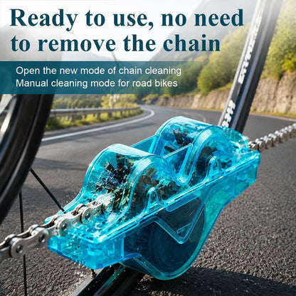DOMEN Bicycle Frog Chain Cleaner Convenient for MTB Road Bike Clean Machine Bike Wash Tool Cycling Cleaning Kit Bike Accessorie